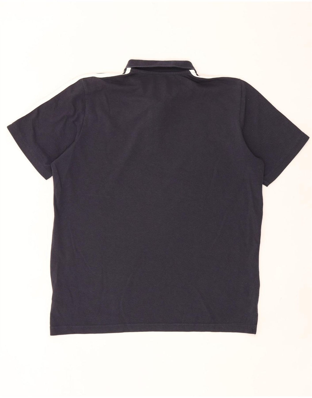 Adidas Mens Polo Shirt Medium Navy Blue Cotton