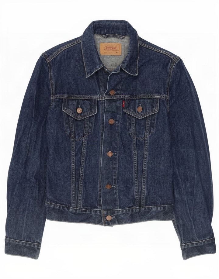 Levi's Womens Denim Jacket UK 12 Medium Navy Blue Cotton