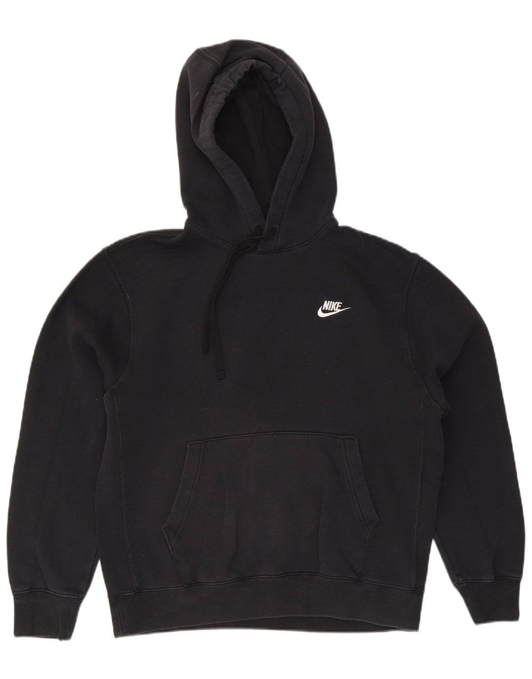 Nike Mens Hoodie Jumper Medium Black Cotton