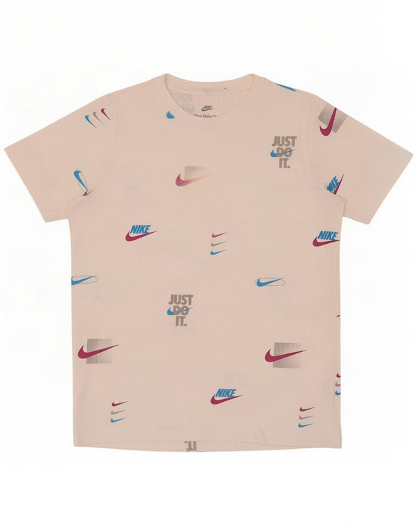 Nike Boys Graphic T-Shirt Top 12-13 Years Large White Cotton