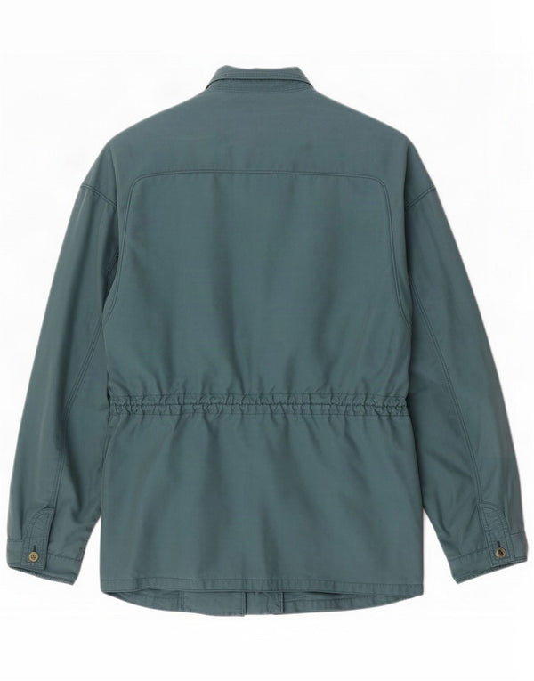 Vintage Mens Utility Jacket Medium Green Polyester