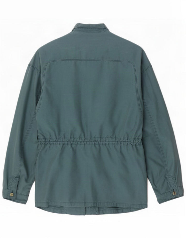 Vintage Mens Utility Jacket Medium Green Polyester