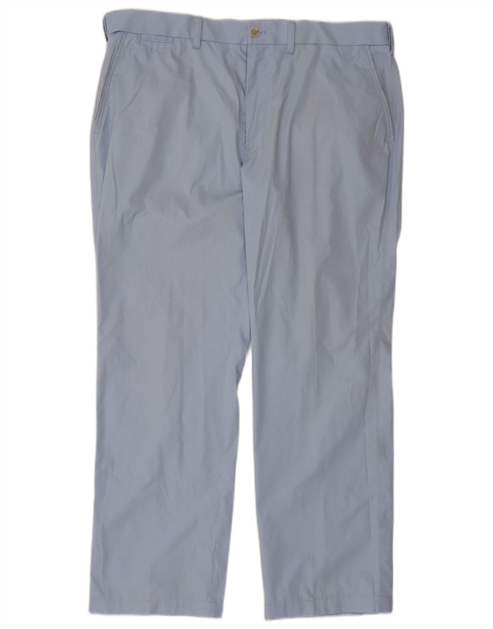 MARKS & SPENCER Mens Blue Harbour Straight Chino Trousers W38 L29 Blue