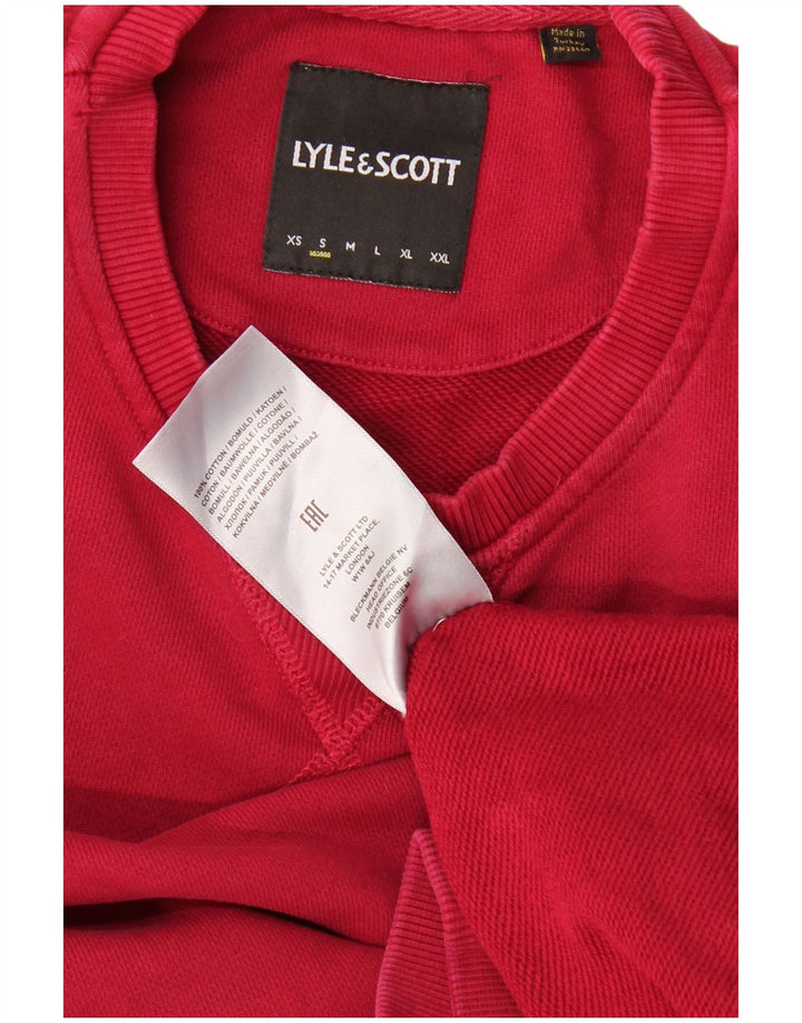 LYLE & SCOTT Mens Sweatshirt Jumper Small Red Cotton