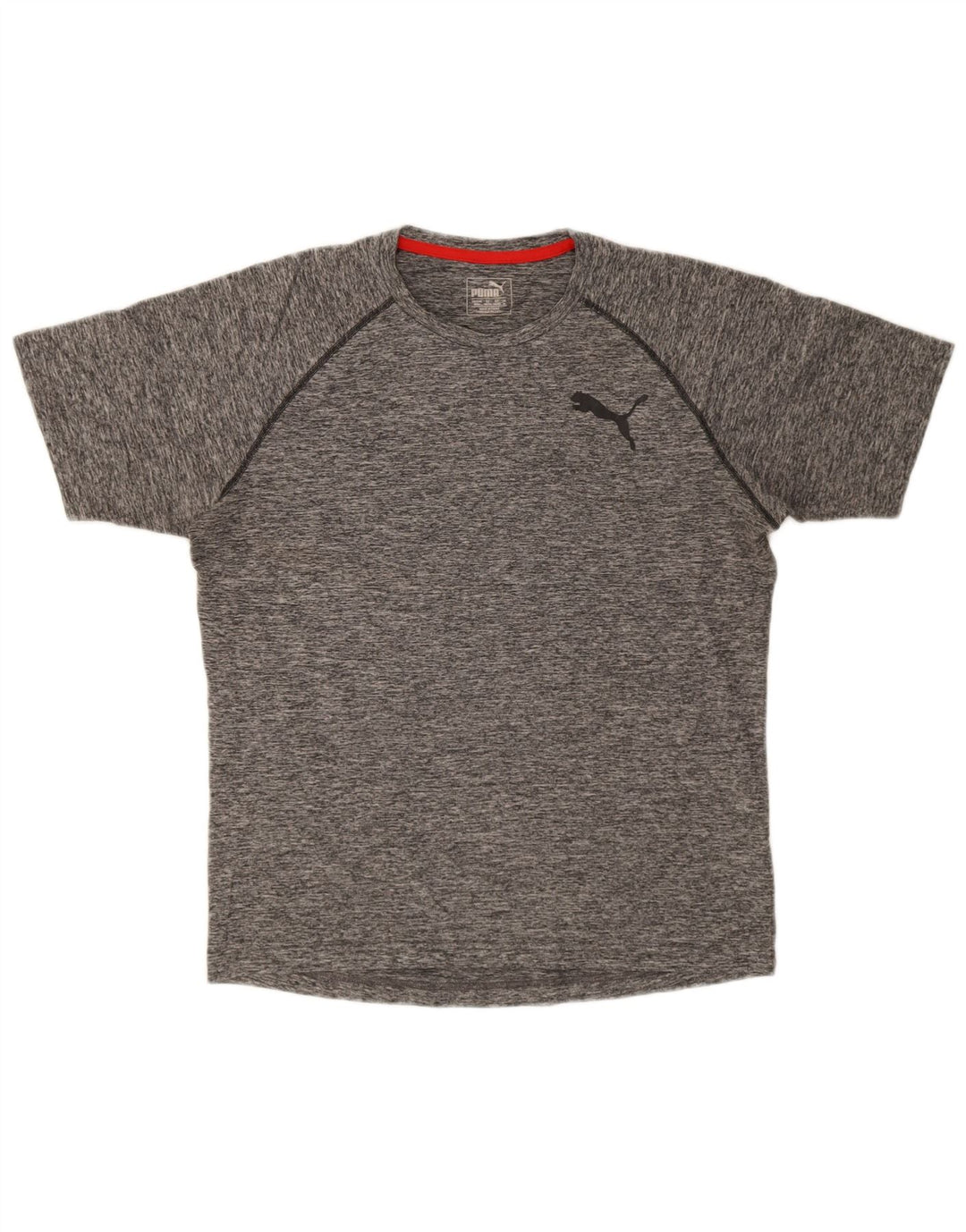 Puma Mens T-Shirt Top Medium Grey Flecked Polyester