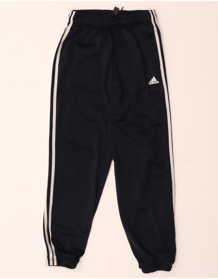 Adidas Boys Tracksuit Trousers Joggers 11-12 Years  Navy Blue Polyester