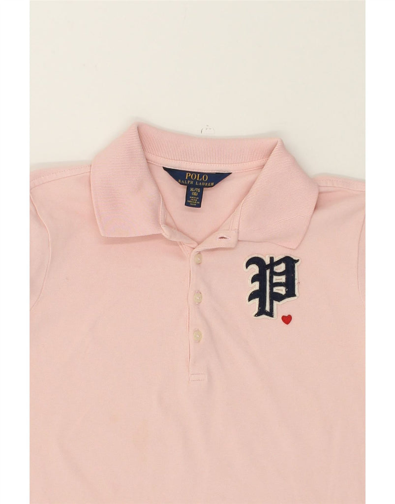 POLO RALPH LAUREN Girls Polo Shirt 15-16 Years XL Pink Cotton | Vintage Polo Ralph Lauren | Thrift | Second-Hand Polo Ralph Lauren | Used Clothing | Messina Hembry 