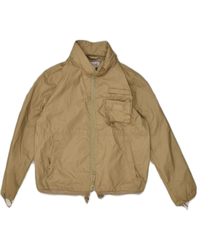 ARMANI JUNIOR Boys Rain Jacket 7-8 Years Beige Polyester | Vintage Armani Junior | Thrift | Second-Hand Armani Junior | Used Clothing | Messina Hembry 