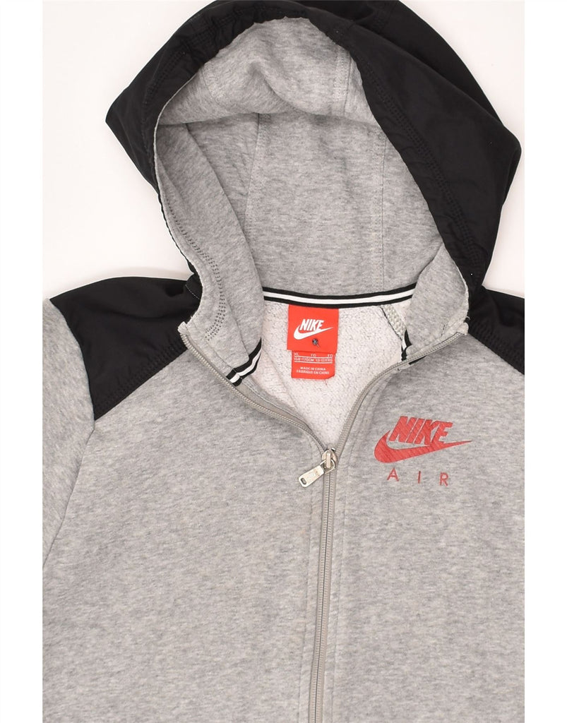 NIKE Boys Zip Hoodie Sweater 13-14 Years XL Grey Cotton | Vintage Nike | Thrift | Second-Hand Nike | Used Clothing | Messina Hembry 