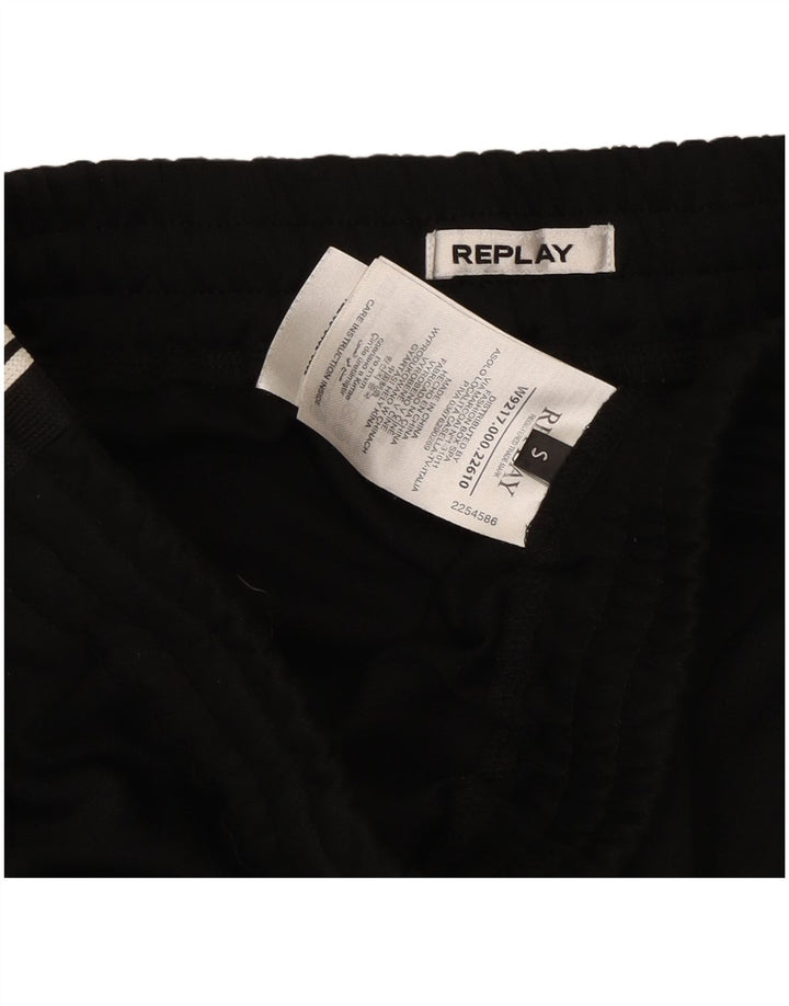 Replay Womens Graphic Skirt Small W27 Black Polyester Sports