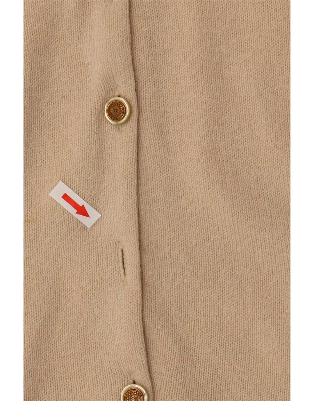 Marks & Spencer Womens Cardigan Sweater UK 20 2XL Beige Lambswool
