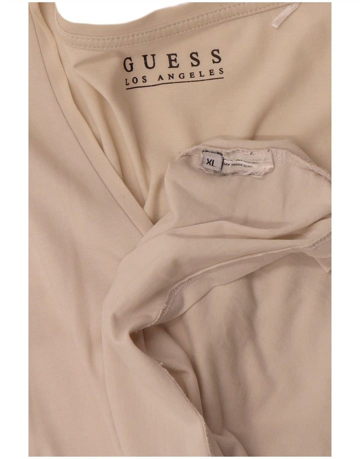 Guess Womens T-Shirt Top UK 18 XL White