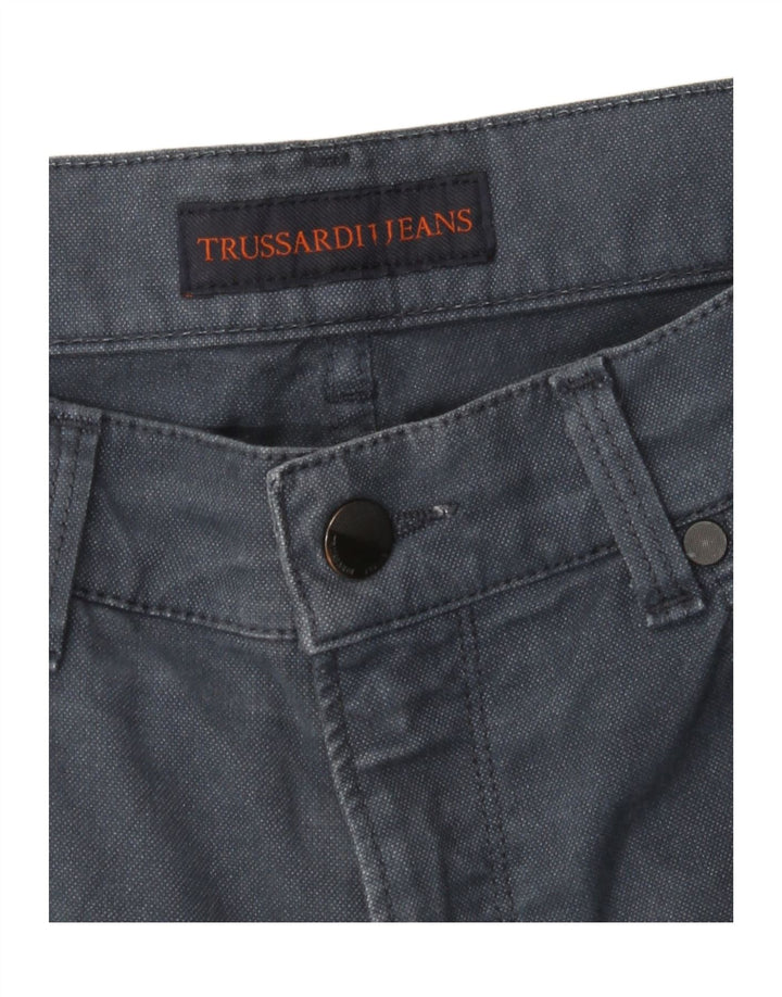 Trussardi Mens Straight Casual Trousers W32 L31 Blue