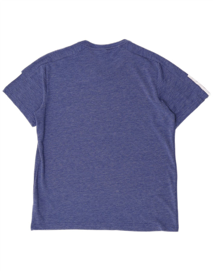 Adidas Mens T-Shirt Top Large Blue Polyester