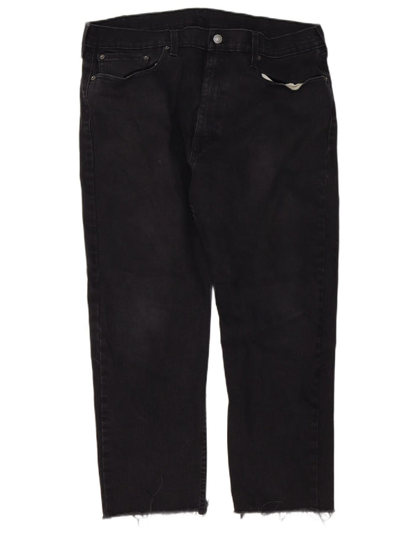 Levi's Mens 502 Tapered Jeans W38 L26 Black Cotton