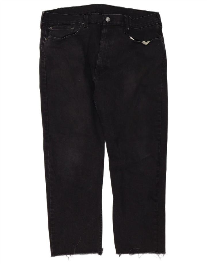 Levi's Mens 502 Tapered Jeans W38 L26 Black Cotton