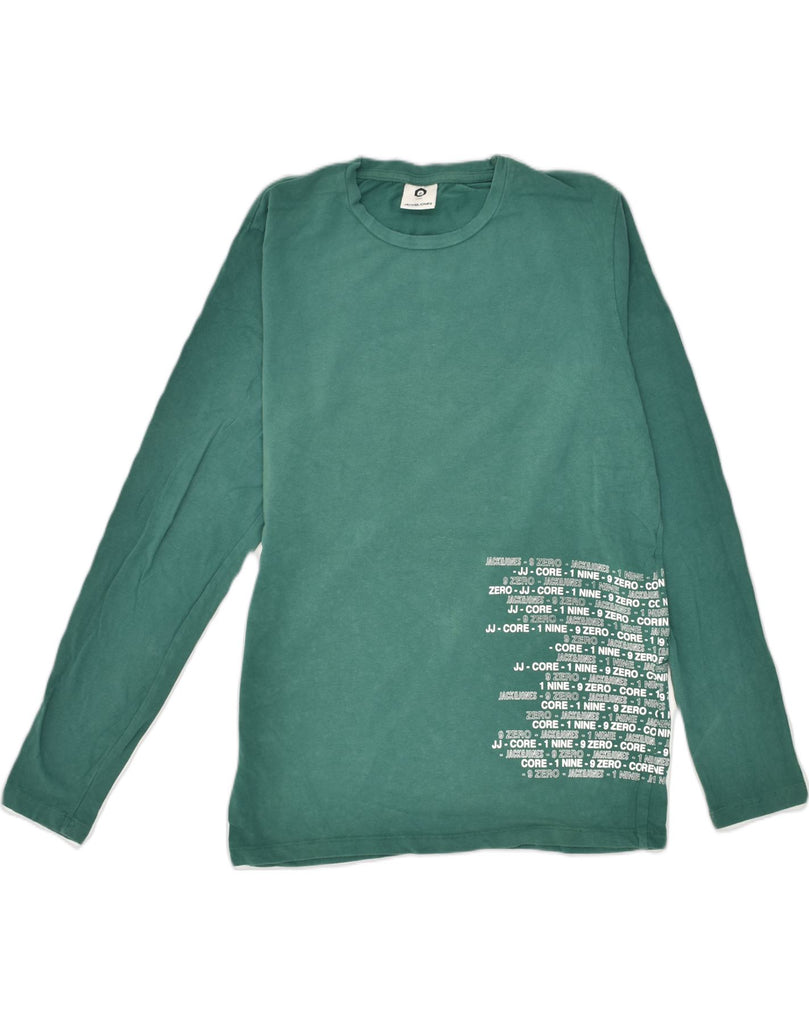 JACK & JONES Mens Graphic Top Long Sleeve Small Green Cotton | Vintage Jack & Jones | Thrift | Second-Hand Jack & Jones | Used Clothing | Messina Hembry 