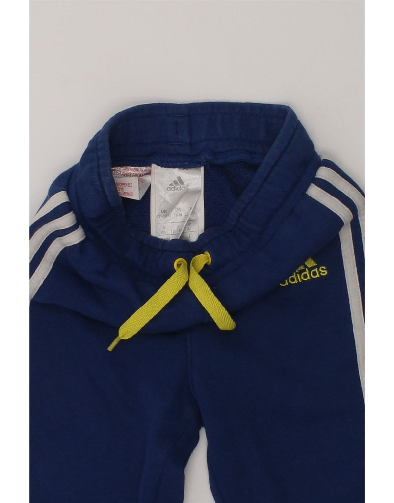 ADIDAS Baby Boys Joggers Tracksuit Trousers 12-18 Months Navy Blue Cotton | Vintage Adidas | Thrift | Second-Hand Adidas | Used Clothing | Messina Hembry 