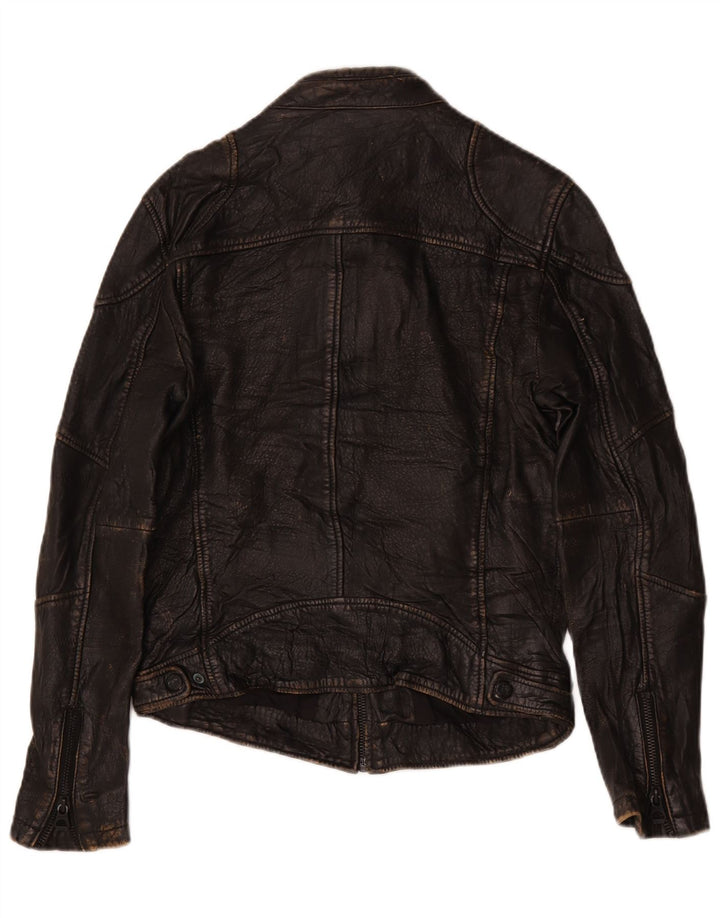 Gypsy Mens Leather Jacket UK 38 Medium Black