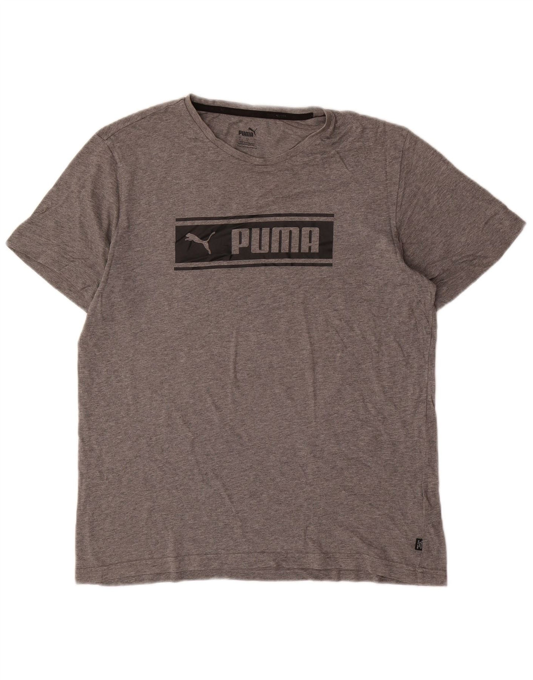 Puma Mens Graphic T-Shirt Top Large Grey Cotton