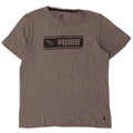 Puma Mens Graphic T-Shirt Top Large Grey Cotton