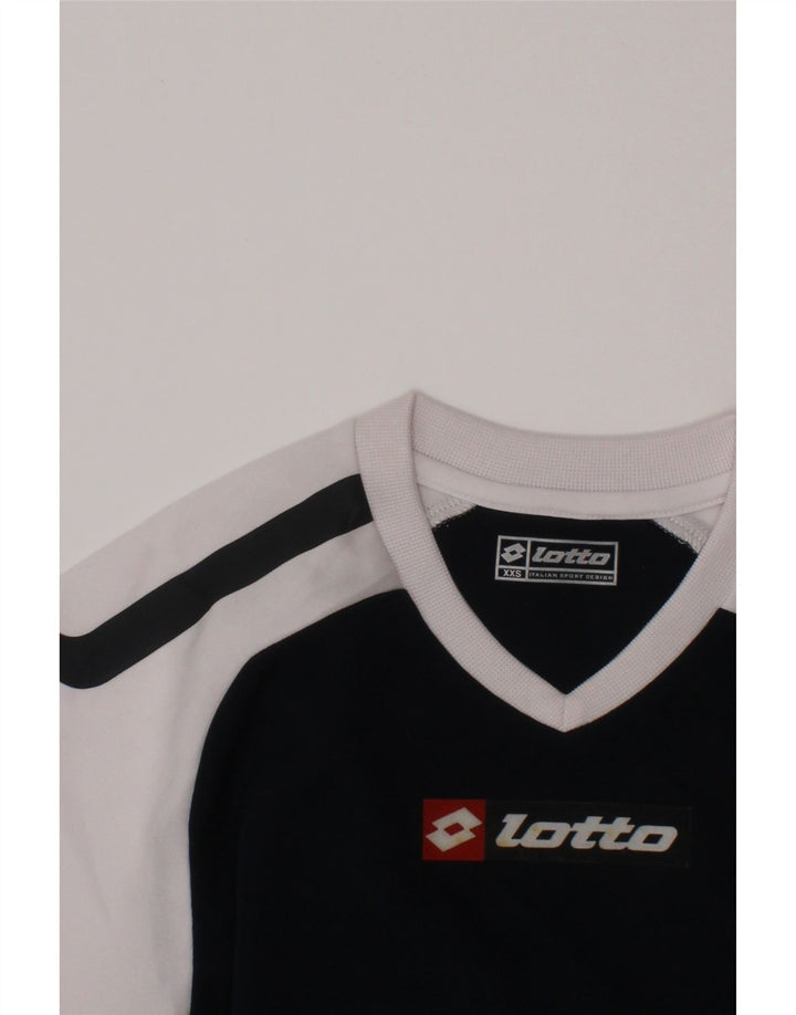 LOTTO Boys Graphic T-Shirt Top 5-6 Years 2XS Navy Blue Colourblock