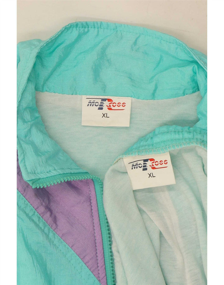 MC Ross Mens Full Tracksuit XL Turquoise Colourblock Nylon