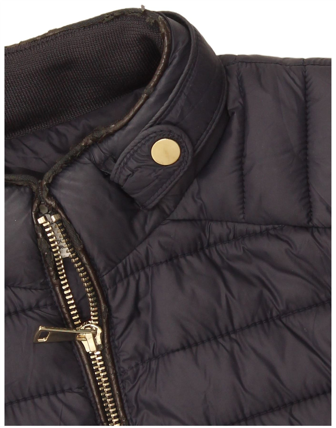 Zara Womens Padded Jacket UK 10 Small Navy Blue Nylon
