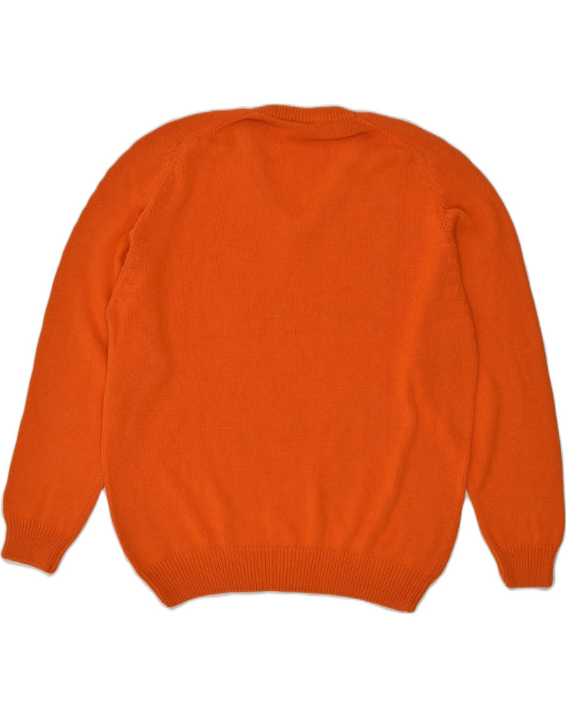 NAVIGARE Mens V-Neck Jumper Sweater XL Orange Cotton | Vintage Navigare | Thrift | Second-Hand Navigare | Used Clothing | Messina Hembry 