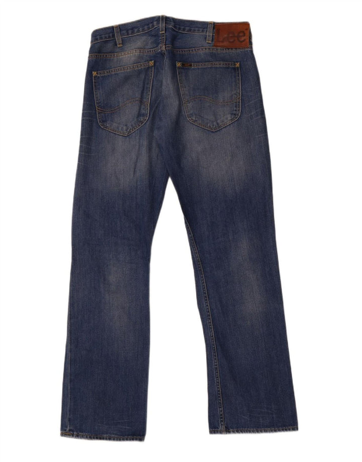Lee Mens Flint Straight Jeans  W34 L34 Blue Cotton