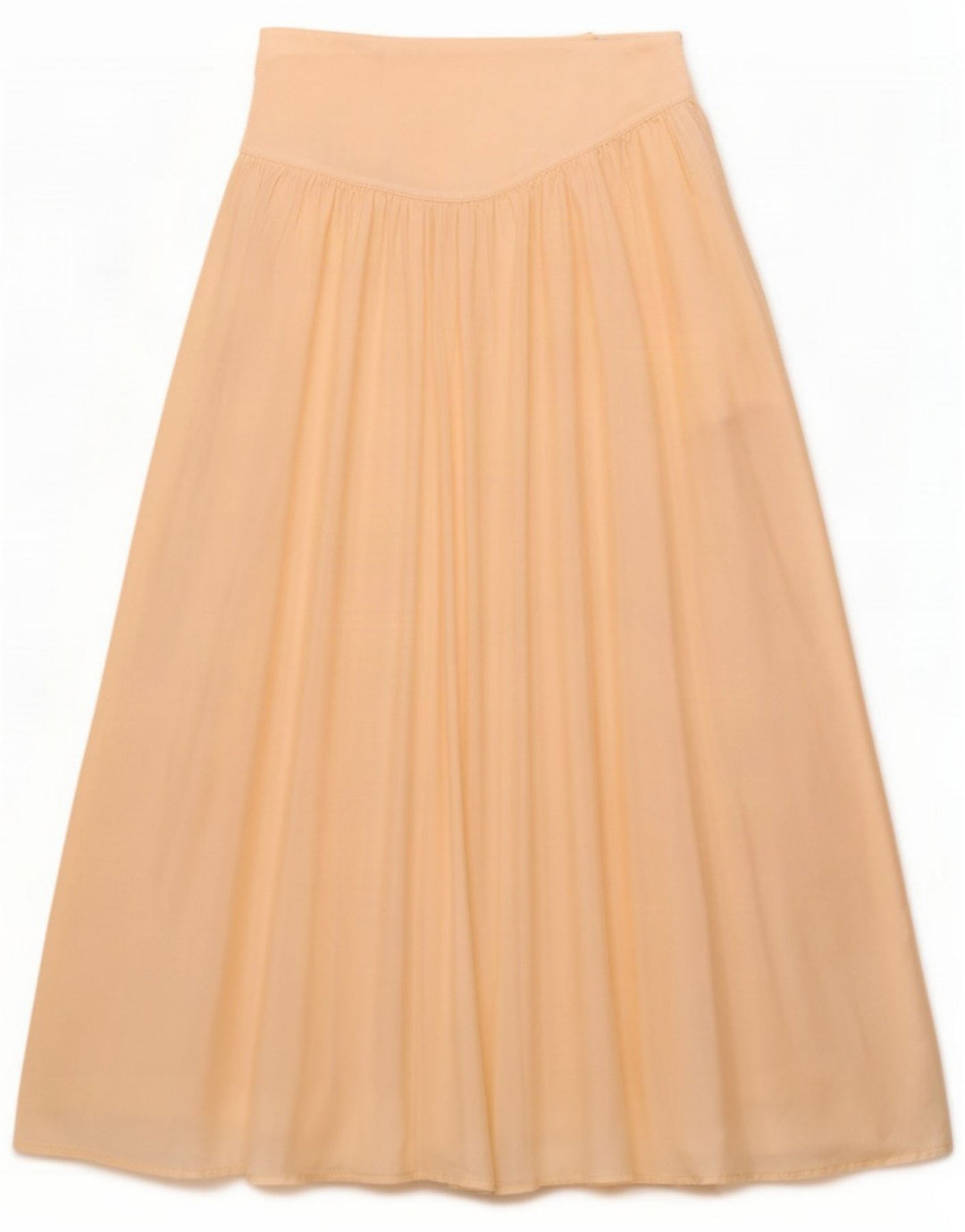 Byblos Womens Pleated Flared Skirt US 8 Medium W26 Beige Silk