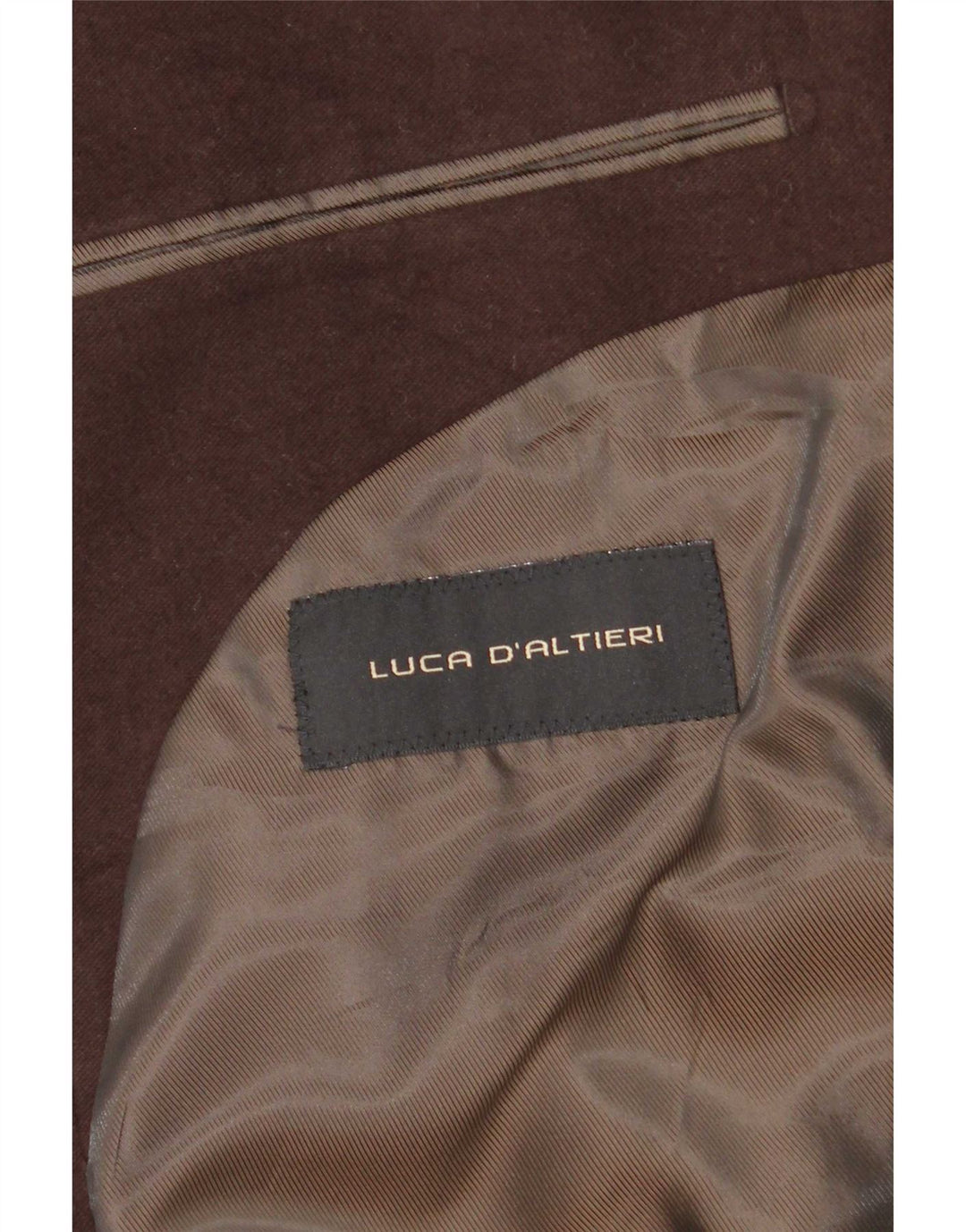 Luca D'altieri Mens Overcoat UK 38 Medium Brown
