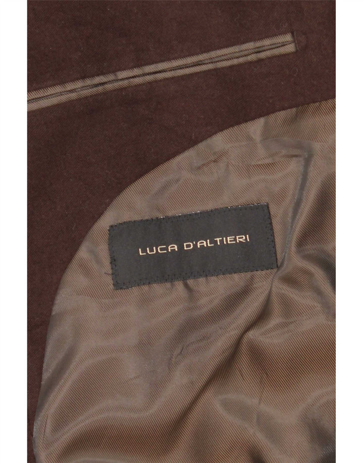 Luca D'altieri Mens Overcoat UK 38 Medium Brown