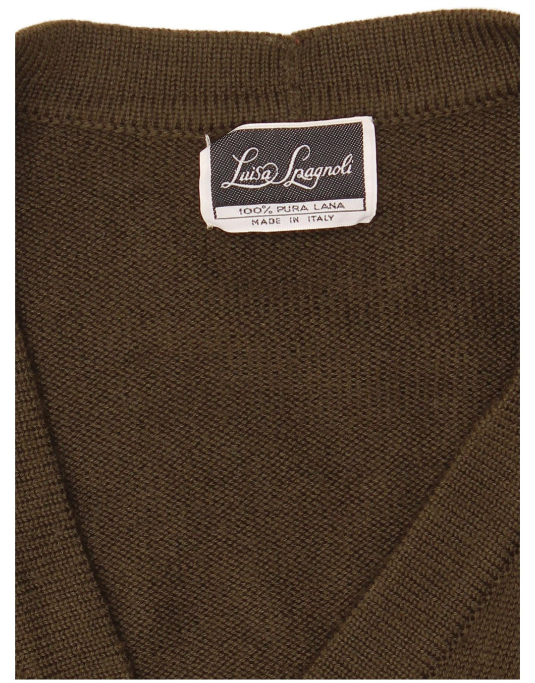 LUISA SPAGNOLI Womens Cardigan Sweater UK 18 XL Khaki Wool