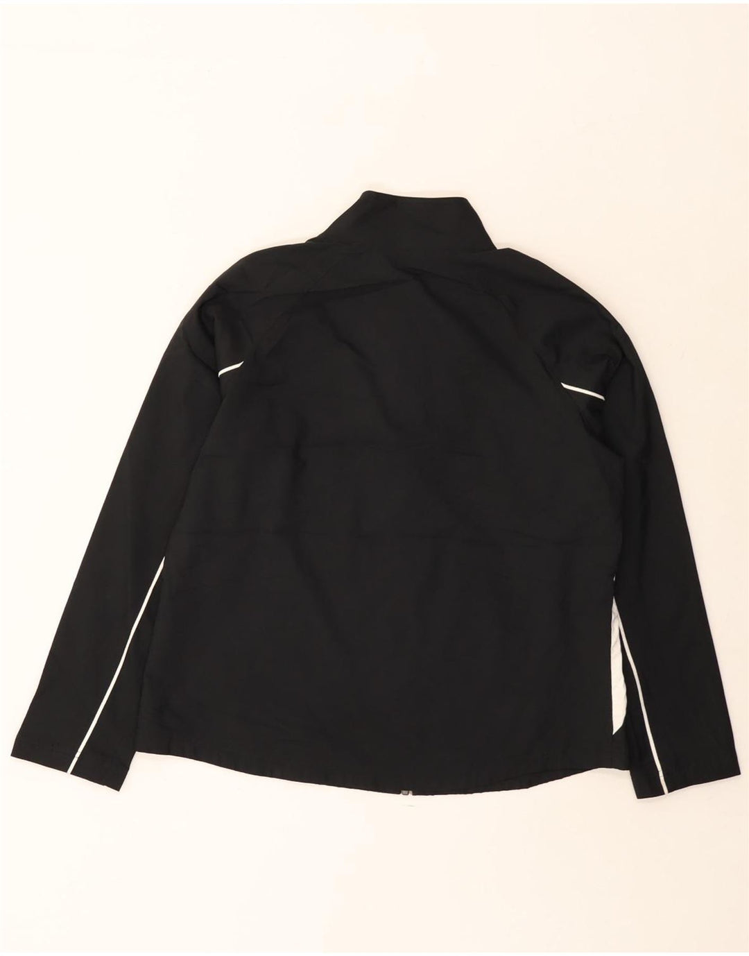 Reebok Womens Tracksuit Top Jacket UK 16 Large Black Colourblock Polyester