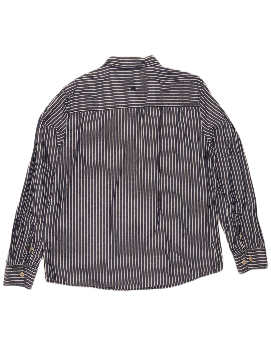 FAT FACE Mens Shirt XL Navy Blue Striped Cotton