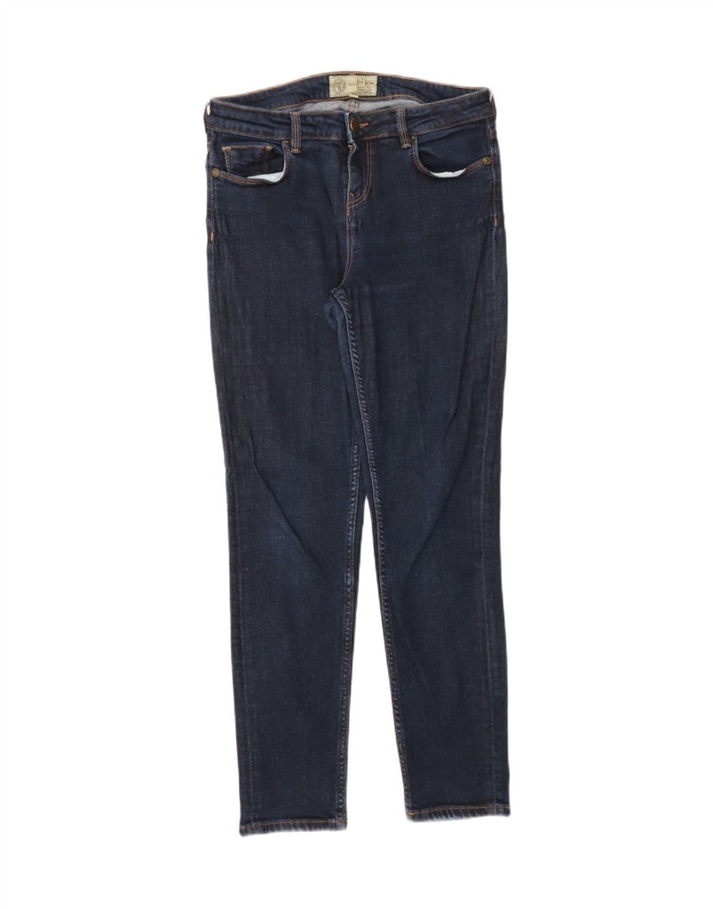 FAT FACE Womens Skinny Jeans UK 12 Medium W28 L27 Navy Blue Vintage Fat Face and Second-Hand Fat Face from Messina Hembry 