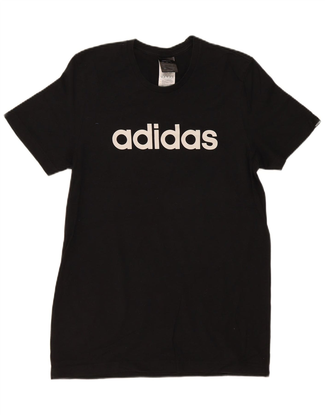 Adidas Mens Graphic T-Shirt Top Small Black Cotton