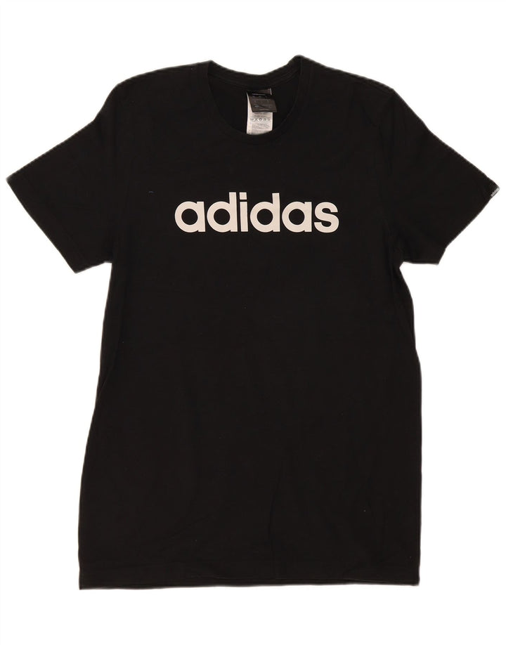 Adidas Mens Graphic T-Shirt Top Small Black Cotton