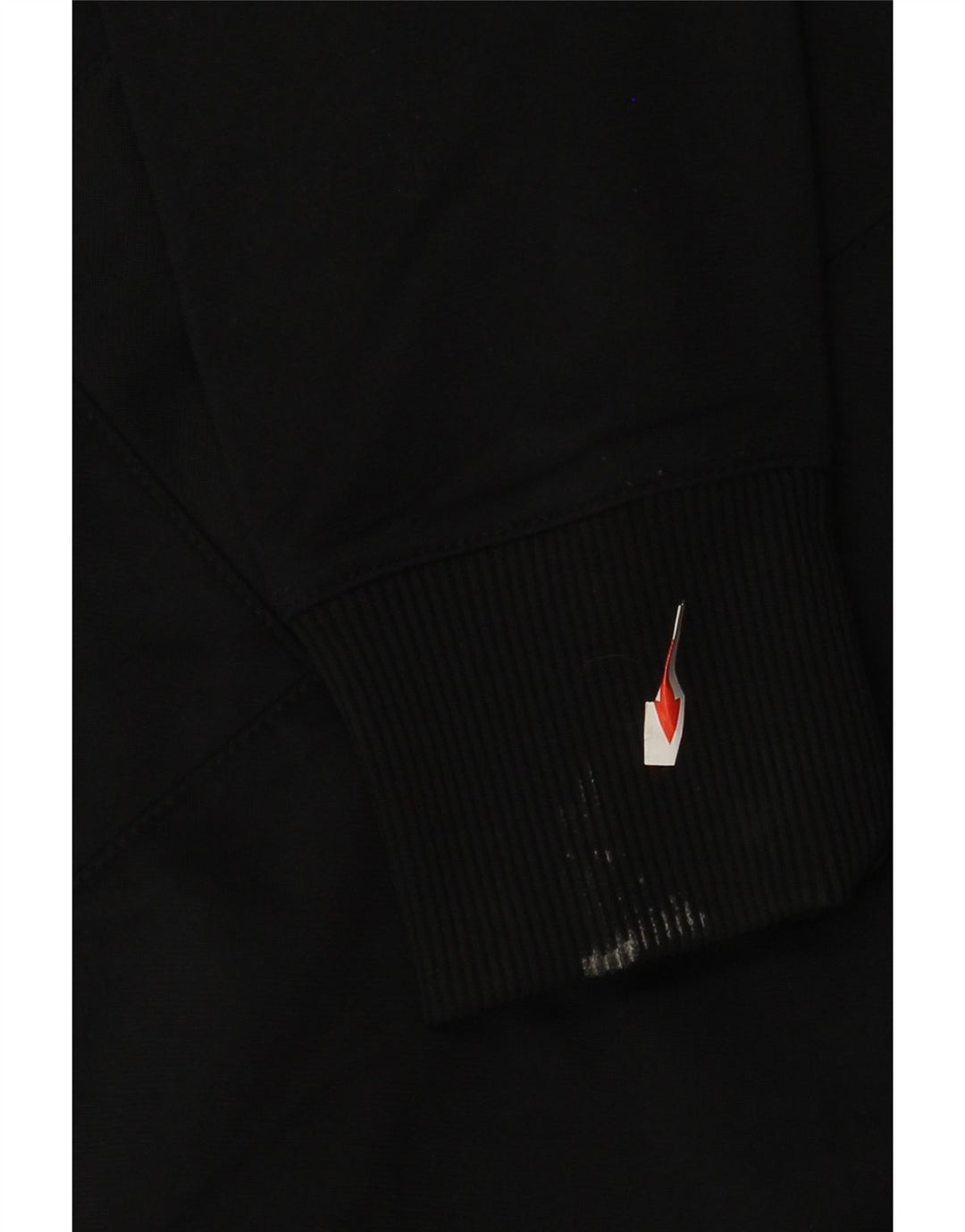 Nike Womens Tracksuit Top Jacket UK 10/12 Medium Black Pinstripe Polyester