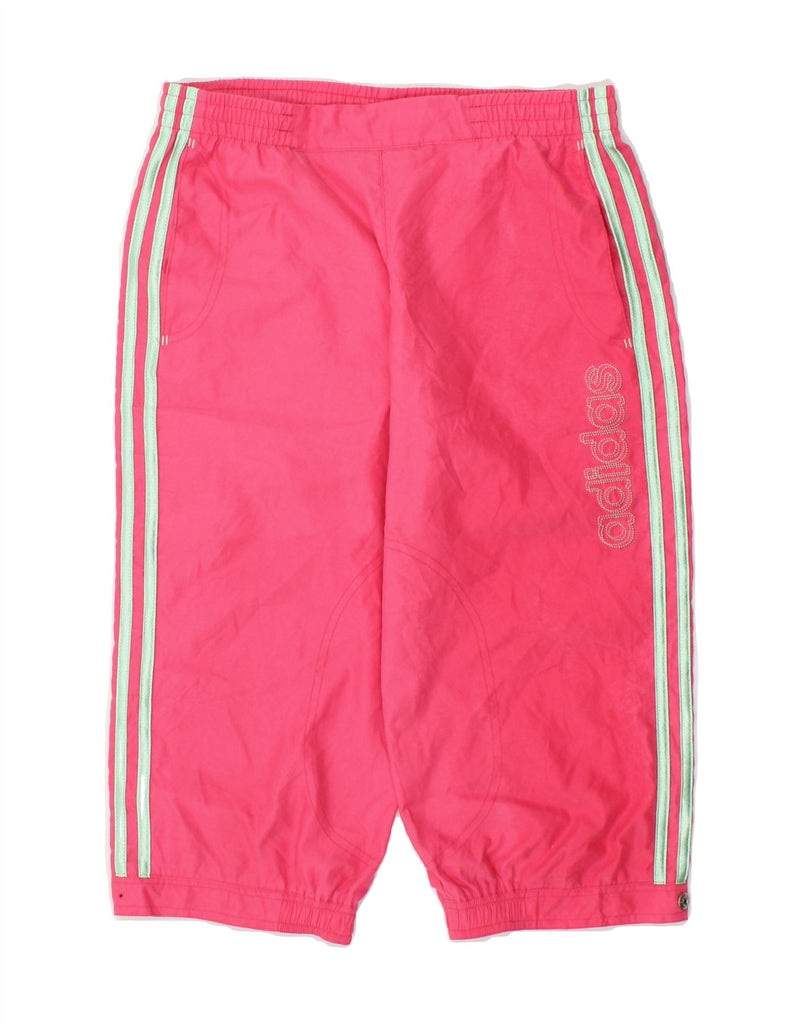 ADIDAS Girls Graphic Tracksuit Trousers Joggers 13-14 Years Pink Polyester | Vintage Adidas | Thrift | Second-Hand Adidas | Used Clothing | Messina Hembry 