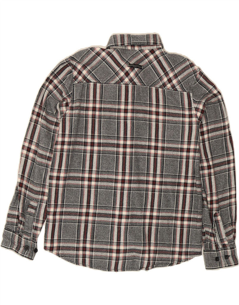 VANS Mens Flannel Shirt Medium Grey Check Cotton Vintage Vans and Second-Hand Vans from Messina Hembry 