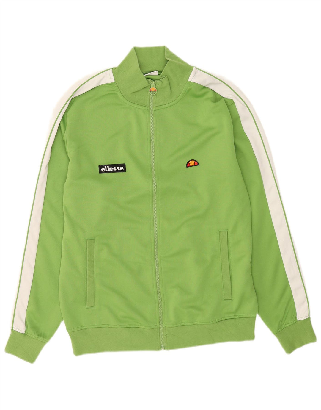 Ellesse Mens Tracksuit Top Jacket Medium Green Colourblock Polyester