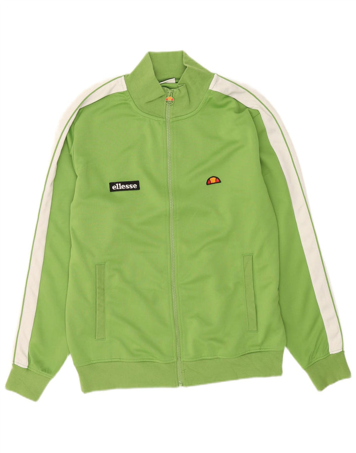 Ellesse Mens Tracksuit Top Jacket Medium Green Colourblock Polyester