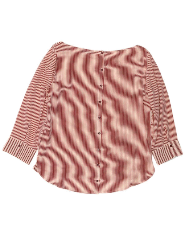 Max & Co. Womens Top 3/4 Sleeve UK 16 Large Red Pinstripe