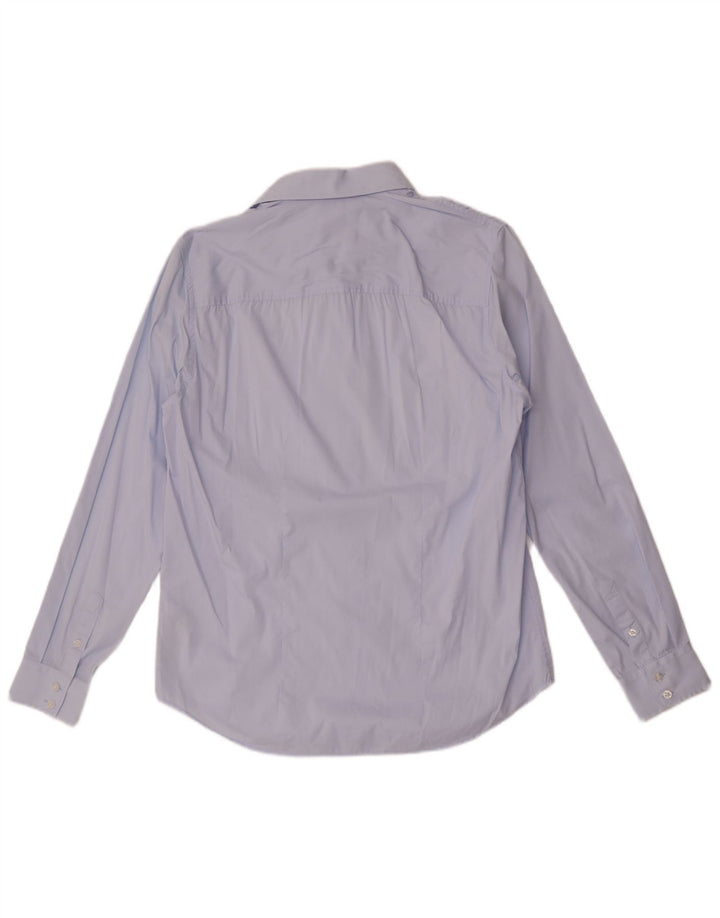 Guess Mens Slim Fit Shirt UK 34 Small Blue Cotton