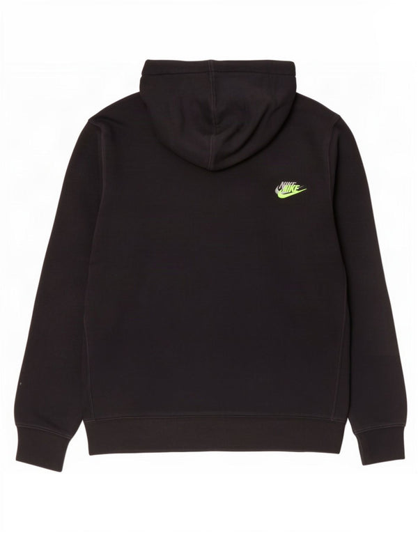 Nike Mens Hoodie Jumper Large Black Cotton