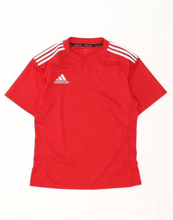 Adidas Mens Climacool T-Shirt Top Large Red Polyester