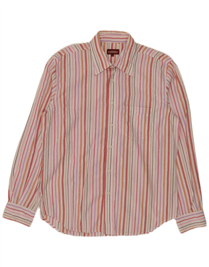 Carrera Mens Shirt Medium Multicoloured Striped Cotton