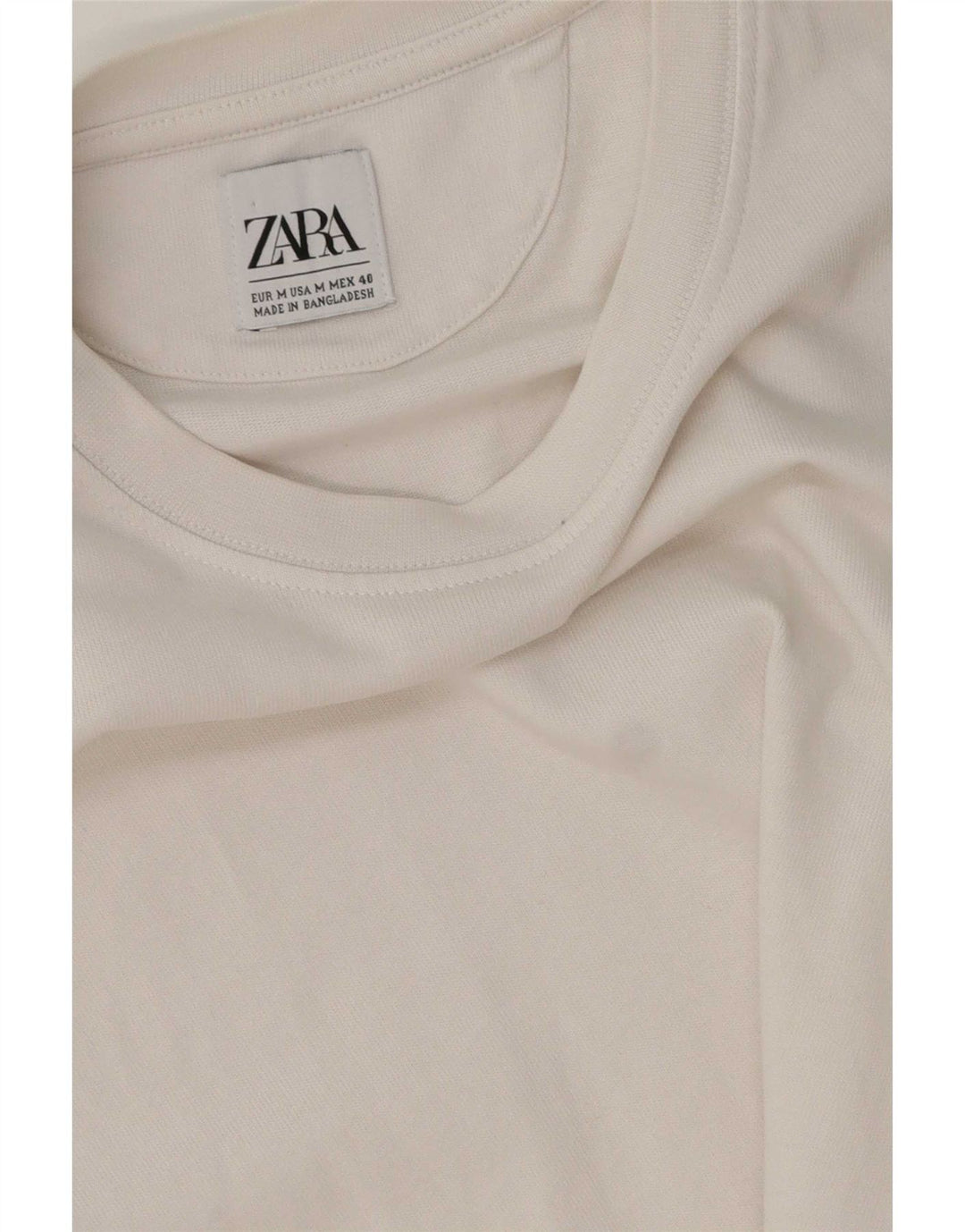 Zara Mens T-Shirt Top Medium White